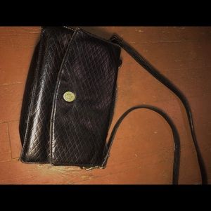 Black leather purse